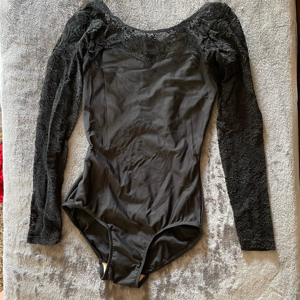 LAST CHANCE ✨Black Long Sleeve Eleve S Leotard✨